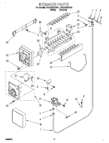 12 - Icemaker, Lit / Optional parts for Whirlpool Refrigerator TS22AWXDW01 from AppliancePartsPros.com