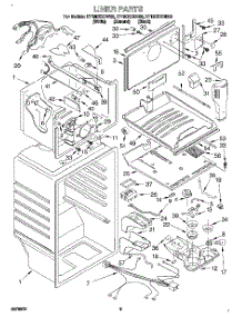 02 - Liner parts for Whirlpool Refrigerator ET19DKXDN00 from AppliancePartsPros.com