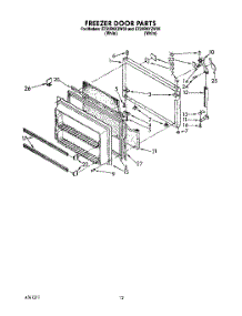 08 - Freezer Door parts for Whirlpool Refrigerator ET20RKYZW00 from AppliancePartsPros.com