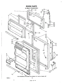 06 - Door , Lit / Optional parts for Whirlpool Refrigerator ET19JKXLWR0 from AppliancePartsPros.com