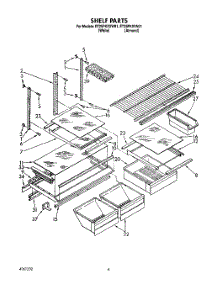 05 - Shelf, Lit / Optional parts for Whirlpool Refrigerator ET25PKXXW01 from AppliancePartsPros.com