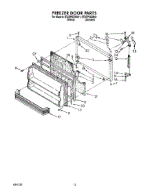 08 - Freezer Door parts for Whirlpool Refrigerator ET25PKXXW01 from AppliancePartsPros.com