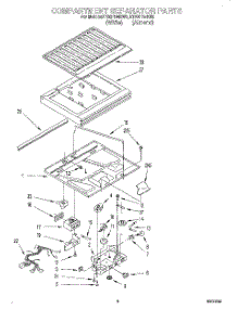 03 - Compartment Separator parts for Whirlpool Refrigerator ET20F134KN0 from AppliancePartsPros.com
