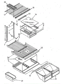 Shelf parts for Whirlpool Refrigerator ET20NKXSG10 from AppliancePartsPros.com