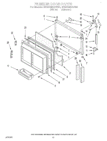 08 - Freezer Door parts for Whirlpool Refrigerator ET25DMXAW00 from AppliancePartsPros.com