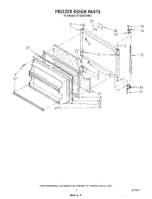 06 - Freezer Door parts for Whirlpool Refrigerator ET18ZKXTN01 from AppliancePartsPros.com