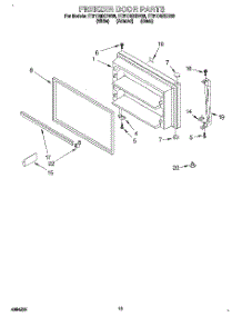07 - Freezer Door, Lit / Optional parts for Whirlpool Refrigerator ET21DMXDB03 from AppliancePartsPros.com