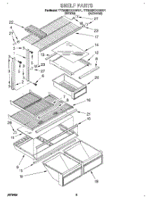 04 - Shelf parts for Whirlpool Refrigerator TT20BKXAW01 from AppliancePartsPros.com