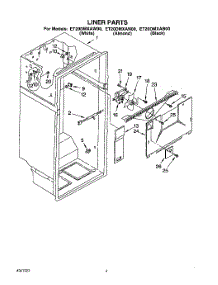 03 - Liner parts for Whirlpool Refrigerator ET20DMXAW00 from AppliancePartsPros.com