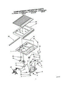 04 - Compartment Separator parts for Whirlpool Refrigerator ET20DMXAW00 from AppliancePartsPros.com