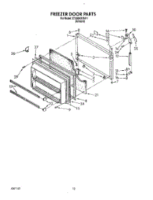 08 - Freezer Door parts for Whirlpool Refrigerator ET20DKXXN11 from AppliancePartsPros.com