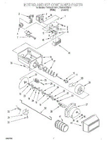 05 - Motor And Ice Container parts for Whirlpool Refrigerator TS22AQXDW11 from AppliancePartsPros.com