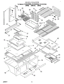03 - Shelf parts for Whirlpool Refrigerator ET21DKXDN00 from AppliancePartsPros.com