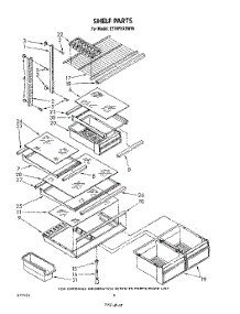 05 - Shelf parts for Whirlpool Refrigerator ET18PKXSW05 from AppliancePartsPros.com