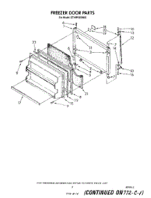 06 - Freezer Door parts for Whirlpool Refrigerator ET18PKXSW05 from AppliancePartsPros.com