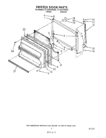 06 - Freezer Door parts for Whirlpool Refrigerator ET18OKXWW00 from AppliancePartsPros.com