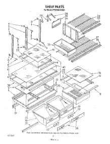 05 - Shelf , Lit / Optional parts for Whirlpool Refrigerator ET22DMXVM00 from AppliancePartsPros.com