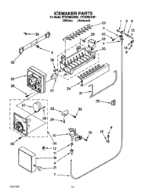 08 - Icemaker parts for Whirlpool Refrigerator ET22DMXAW00 from AppliancePartsPros.com