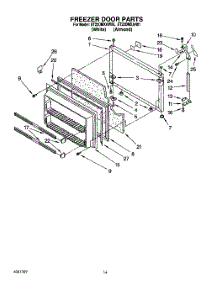 09 - Freezer Door parts for Whirlpool Refrigerator ET22DMXAW00 from AppliancePartsPros.com