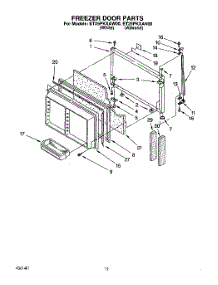 07 - Freezer Door parts for Whirlpool Refrigerator ET25PKXAW00 from AppliancePartsPros.com