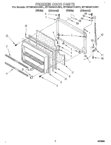 05 - Freezer Door parts for Whirlpool Refrigerator ET18NMYAW01 from AppliancePartsPros.com