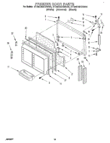 08 - Freezer Door parts for Whirlpool Refrigerator ET25DMXBN00 from AppliancePartsPros.com