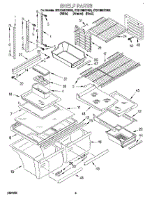 03 - Shelf parts for Whirlpool Refrigerator ET21DMXDW02 from AppliancePartsPros.com