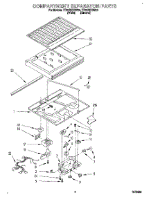 03 - Compartment Separator parts for Whirlpool Refrigerator ET22PKXDN00 from AppliancePartsPros.com