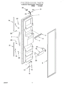 07 - Freezer Door parts for Whirlpool Refrigerator TS22AQXGN00 from AppliancePartsPros.com
