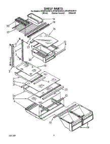 05 - Shelf parts for Whirlpool Refrigerator ET20PKXZG10 from AppliancePartsPros.com