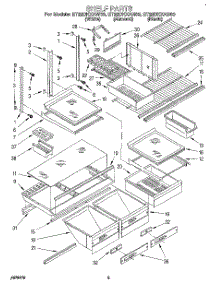 04 - Shelf, Lit / Optional parts for Whirlpool Refrigerator ET22DKXAB03 from AppliancePartsPros.com