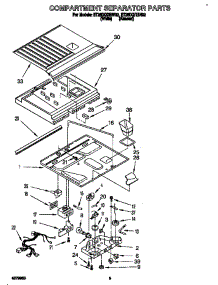 Compartment Separator parts for Whirlpool Refrigerator ET25DQRBN02 from AppliancePartsPros.com