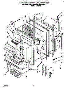 Refrigerator Door parts for Whirlpool Refrigerator ET25DQRBN02 from AppliancePartsPros.com
