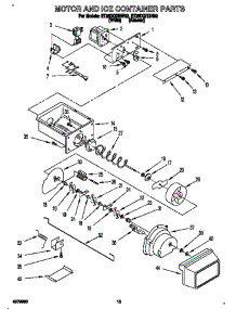 Motor And Ice Container parts for Whirlpool Refrigerator ET25DQRBN02 from AppliancePartsPros.com