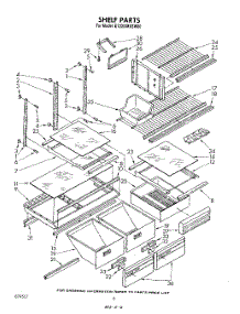 05 - Shelf parts for Whirlpool Refrigerator ET22DMXSW00 from AppliancePartsPros.com