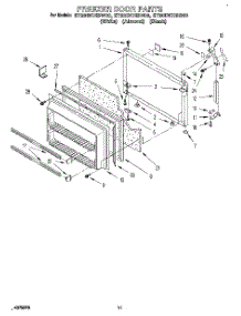 07 - Freezer Door parts for Whirlpool Refrigerator ET20DKXBB00 from AppliancePartsPros.com
