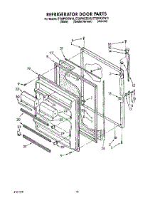 08 - Refrigerator Door, Lit / Optional parts for Whirlpool Refrigerator ET20PKXZN10 from AppliancePartsPros.com