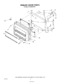 08 - Freezer Door parts for Whirlpool Refrigerator ET20DKXTW01 from AppliancePartsPros.com