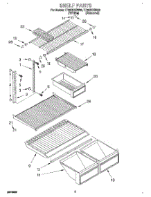 04 - Shelf parts for Whirlpool Refrigerator TT20DKXBW00 from AppliancePartsPros.com