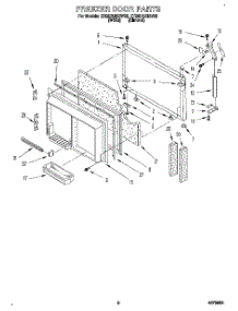 04 - Freezer Door parts for Whirlpool Refrigerator ET25DQRBW02 from AppliancePartsPros.com