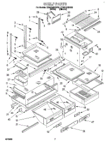 05 - Shelf parts for Whirlpool Refrigerator ET25DQRBW02 from AppliancePartsPros.com