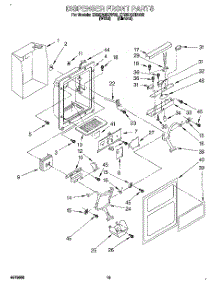 09 - Dispenser Front parts for Whirlpool Refrigerator ET25DQRBW02 from AppliancePartsPros.com