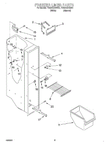 04 - Freezer Liner parts for Whirlpool Refrigerator TS22AQXGW01 from AppliancePartsPros.com