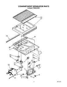 03 - Compartment Separator parts for Whirlpool Refrigerator TT20BKXXW01 from AppliancePartsPros.com