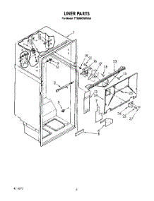 02 - Liner parts for Whirlpool Refrigerator TT20BKXWW00 from AppliancePartsPros.com