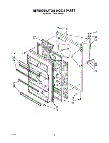 07 - Refrigerator Door, Lit / Optional parts for Whirlpool Refrigerator TT20BKXWW00 from AppliancePartsPros.com