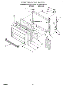 07 - Freezer Door parts for Whirlpool Refrigerator ET25PKXBN00 from AppliancePartsPros.com