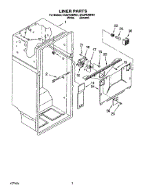 02 - Liner parts for Whirlpool Refrigerator ET22PKXBW01 from AppliancePartsPros.com