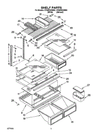 04 - Shelf parts for Whirlpool Refrigerator ET22PKXBW01 from AppliancePartsPros.com