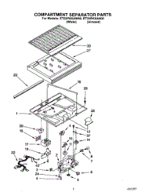 04 - Compartment Separator parts for Whirlpool Refrigerator ET22PKXAN00 from AppliancePartsPros.com